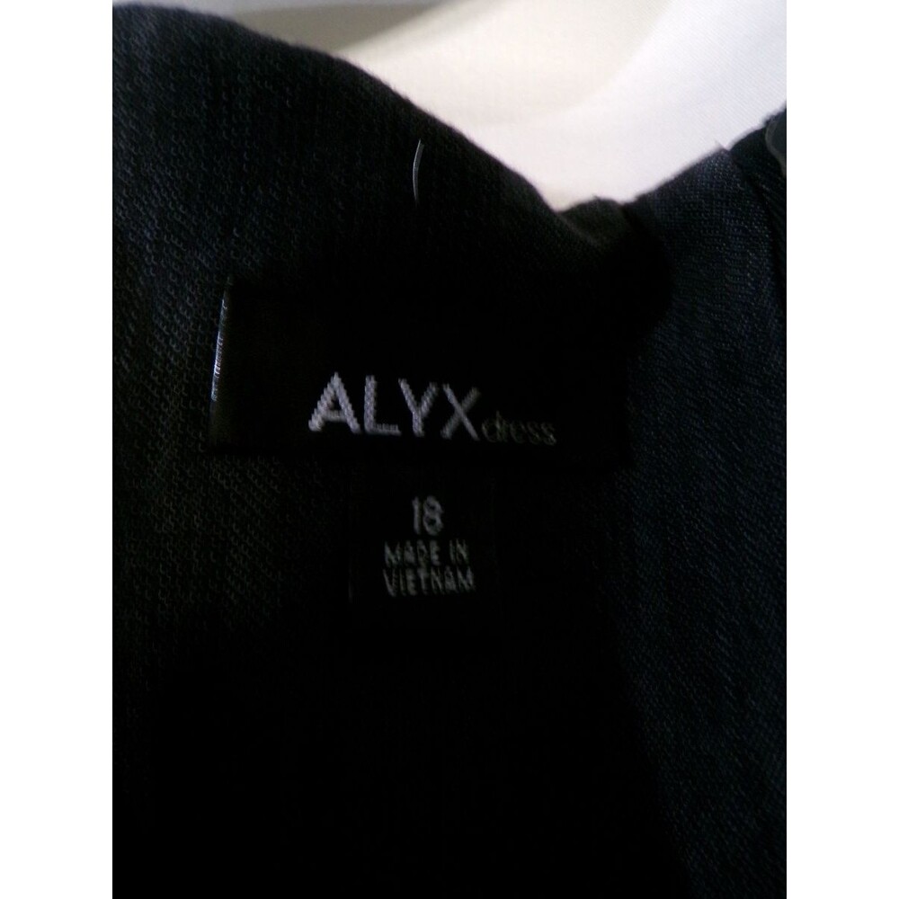 ALYX Women's Sheath Dress Size 18 Gray Denim Knee Length Boat Neck - Picture 3 of 5